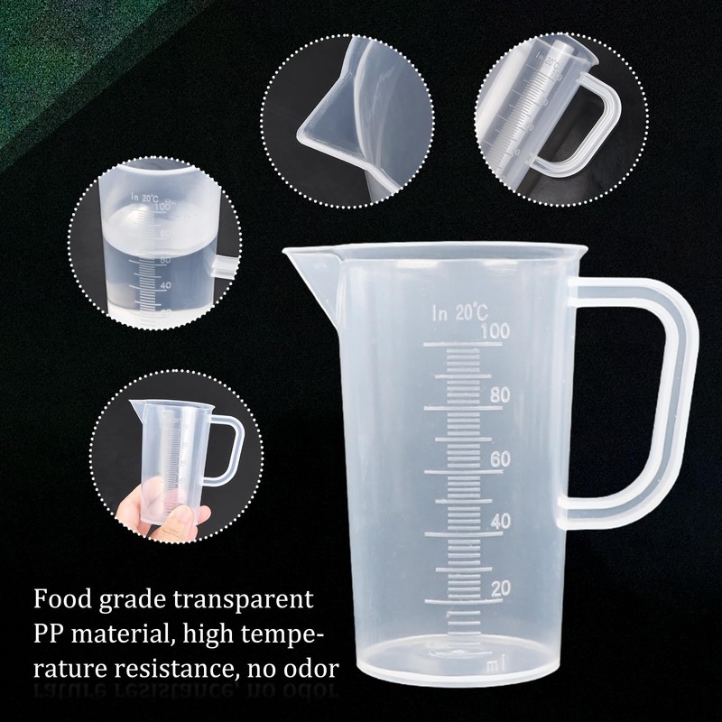 Wisebom 2 PCS Plastic Measuring Jugs, 100ml Small Measuring Jug