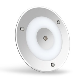 Obeaming 7.3 Inch 12 Volt LED Ceiling Dome Light, 720LM Dimmable Interior Light for RV Boat Camper Van Caravan Truck Motorhome Interior Lighting, Blue Light & Touch Switch(Cool White)