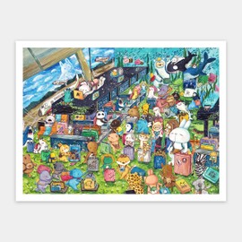 Pintoo Jigsaw Puzzles 1200 Piece for Adults - MiniHan - Let's Go Abroad Beautiful Plastic Puzzle for Home Decor Zero Dust Easy Storage [H3268]