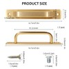 Gold Solid Metal Door Handle Handles with Plates and Screws
