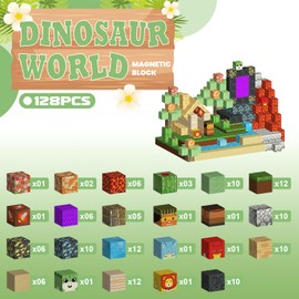 Magnetic Blocks Cubes 128PCS for Boys & Girls Age 3-4 4-5 6-8, Magnetic Tiles Stem Montessori Sensory Toys for Toddlers for 3+ Years Old, Magnetic Construction Toys