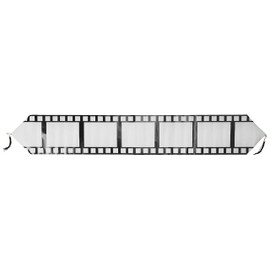 Beistle Printed Filmstrip Table Runner, 11" x 6', White/Black