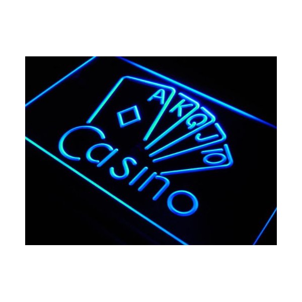 ADV PRO J417 B Casino Poker Game Room Display Neon