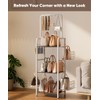 Tuohours 3-Tier Tall Purse Organizer Rack Stand, Floor-Standing Bag Storage
