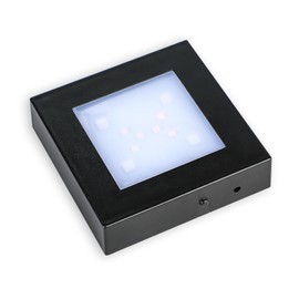 ZEERSHEE LED Light Display Base for Crystal 3D Glass Art, 7 Lighting Mode Color Change Square Stand Base Plate Flat