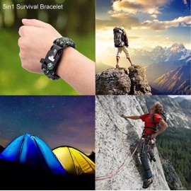 Patry Pulsera Brazalete Táctica Supervivencia Pedernal Paracord