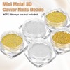sourcing map 2pcs Nail Art Beads 0.02" (0.6mm) Mini Metal