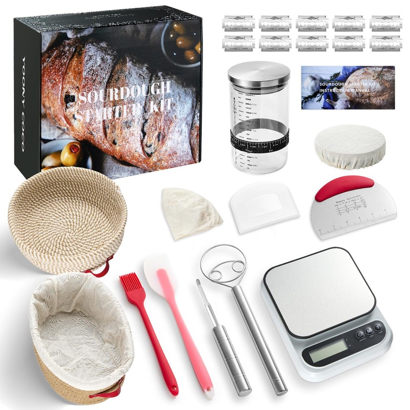 Sourdough Bread Baking Supplies, Sourdough Starter Kit with scale, Starter