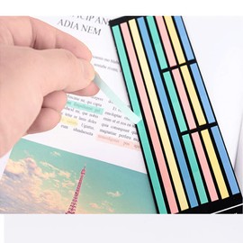 1280 Pieces Highlighter Ribbons Stripes Translucent Fluorescent Macaron Neon Gradient Index Tabs Sticky Notes Long Pages Coloured Tabs Note Flags Book Tabs Students Teacher Office School