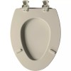 Church Enameled Wood Toilet Seat, Elongated Closed Front, Bone