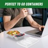 50 Pack (100-Piece) 28 oz Meal Prep Containers Reusable with