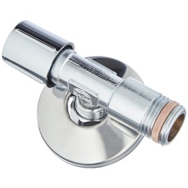 Grohe 22039000 Safety Technology Angle Valve with Self-Sealing Connection Thread, Wall Connection 1/2 Inch with Push Rosette Outlet, 3/8 Inch