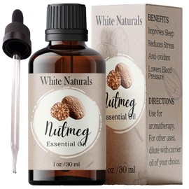 Organic Nutmeg Essential Oil - 100% Pure & Natural -Premium Therapeutic Grade with Premium Glass Dropper - Undiluted Natural/Homeopathic Aromatherapy Scented, Great for DIY Candle Making, Massage