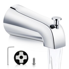Tub Spout with Diverter,Easy to Install Bathtub Faucet，American Standard Tub Faucet Universal Fits 1/2" Copper Pipe(5/8" Diameter),Chrome