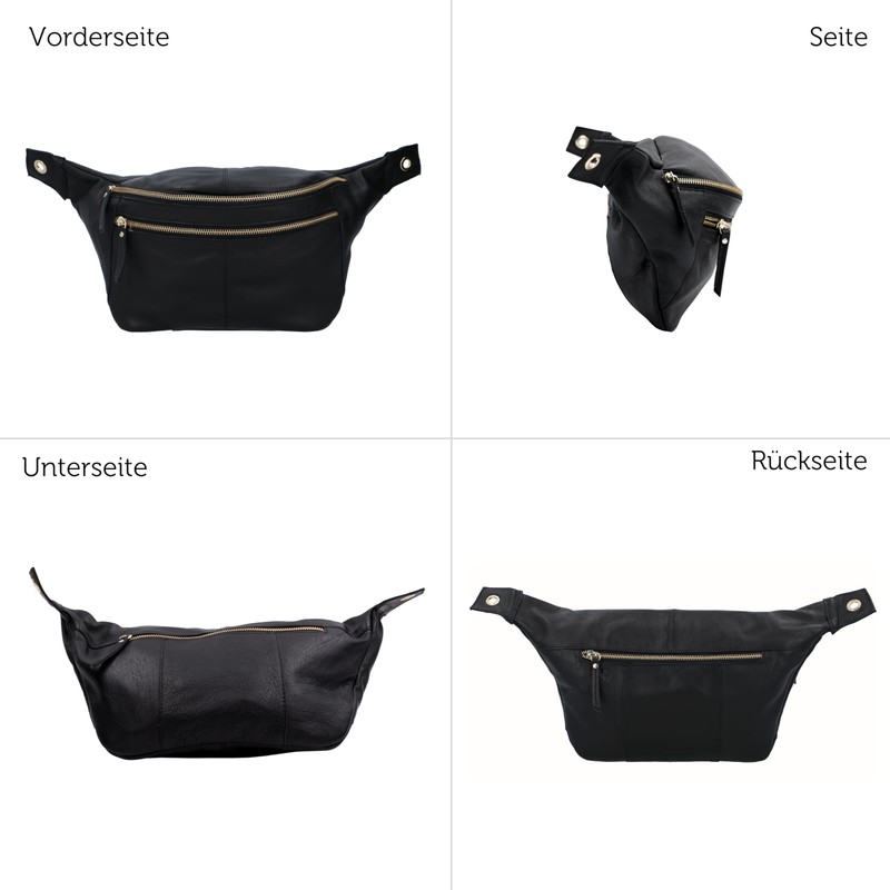 Gusti Freya Leather Belt Bag for Men and Women, Waist