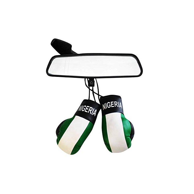 Nigeria Flag Mini Boxing Gloves for Cars or Home