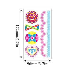 160 Tatuajes temporales Que Brillan en la Oscuridad,Calcomanías Grandes Falsas para Cuerpo, Brazo, Pecho, Hombros,EDM EDC Suministros para Fiestas de Carnaval(20 Hojas)