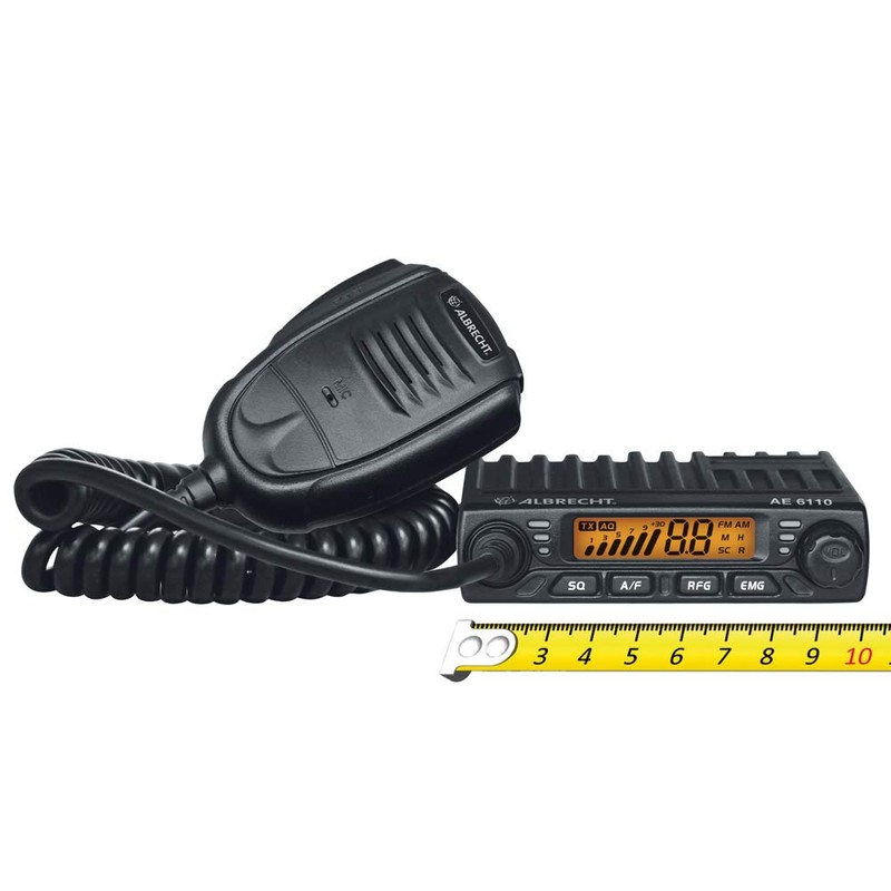 Albrecht AE-6110 Ultra Compact AM/FM Mini Mobile CB Radio