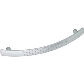 Sun Chain Paris LA 128 mm Designer Furniture Handle Width 160 mm Curved Handle for Cupboards and Drawers Zinc Die-Cast Chrome-Plated Matt