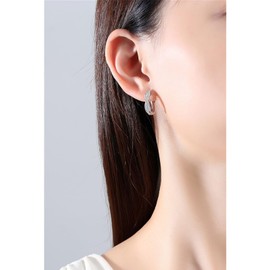 CERSLIMO Earrings Infinity Sign Silver Gold Infinity Hoop Earrings Silver 925 Gold-Plated 12 mm AAA Zirconia Infinity Silver Earrings Jewellery Infinity Gifts, Cubic Zirconia