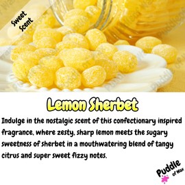 Puddle of Wax - Lemon Sherbet Soy Wax Melt Snap Bar - 50g - Sweet Scent - Vegan Friendly - Made in the UK