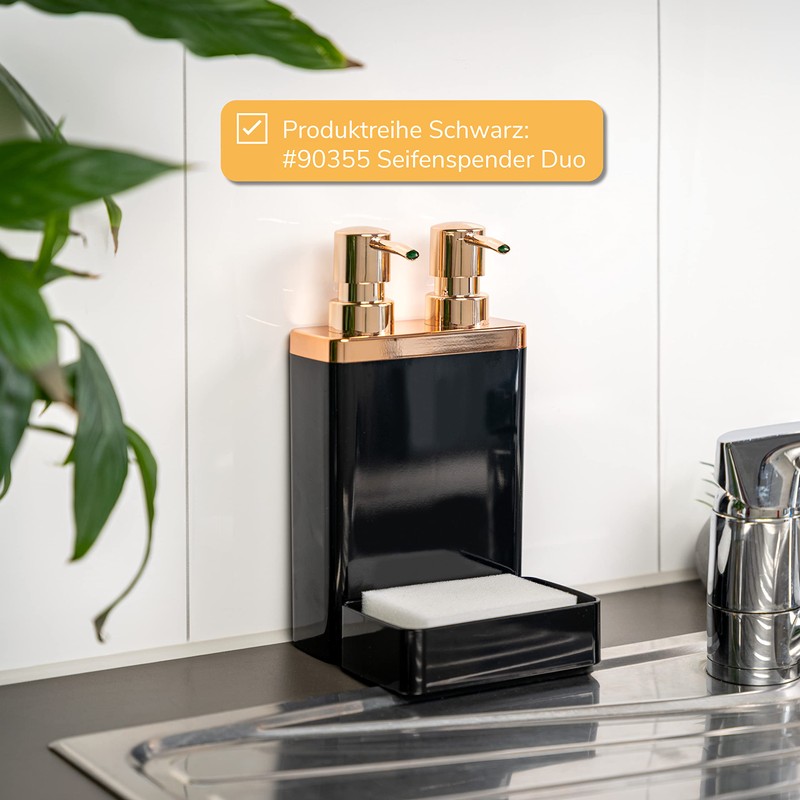 bremermann Sink Organizer with Dual Dish Liquid Dispenser and Sponge