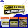 GEEKBEAR Dog on Board Car Magnet - Colorful, Reflective, Weather-Resistant