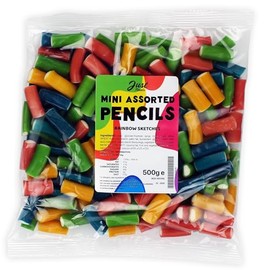 Just Treats Mini Assorted Pencils (500g Share Bag)
