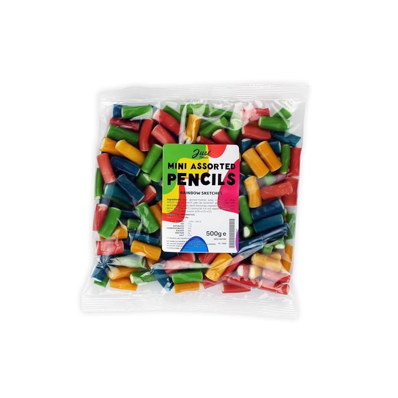 Just Treats Mini Assorted Pencils (500g Share Bag)