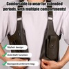 Bolso Bandolera Doble, con Correa Oculta Mosquetón y Correa Ajustable