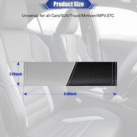 JDDRY Car Seat Belt Pad Cover,Carbon Fiber Seatbelt Strap Cover,Seatbelt Shoulder Pad,Car Interior Accessories(Gray,2PC)