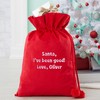 Personalization Universe Write Your Own Embroidered Red Santa Sack