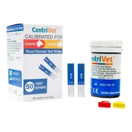 Tiras De Glucosa En Caninos/felinos Para Centrivet Gk - C/50 Color Azul/Blanco