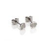 Boccia 0541-01 Titanium Brushed & Polished Stud Earrings, silver, Stud