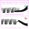 VEYESBEAUTY Lash Clusters Kit Individual Eyelash Extensions Thin & Invisible