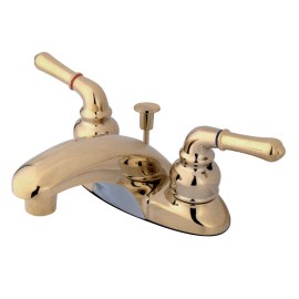 Kingston Brass KB622 4 in. Centerset Bathroom Faucet - Polished Chrome/Polished Brass