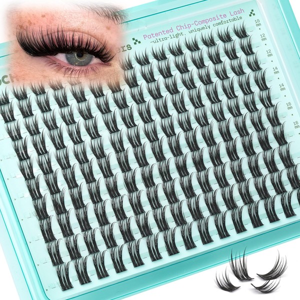 Soft-Chip Lash Clusters 10-20mm Wispy Eyelash Clusters 150pcs D Curly