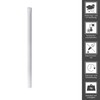 INEFA Downpipe 100 cm, PVC DN50 / 50 mm, White,