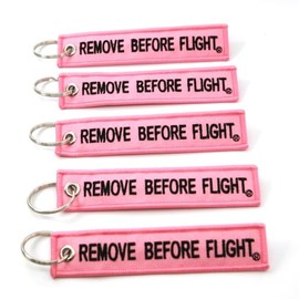 Rotary13B1 - Remove Before Flight Key Chain - 5pcs - Pink