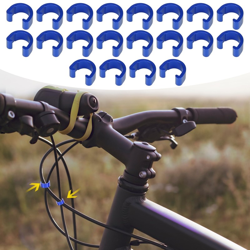 X AUTOHAUX 20pcs Bike Brake Cable Clip C Style Clamp