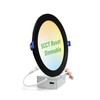 zouzai 1 Pack 8 Inch 1685LM Black 5CCT Ultra-Thin LED