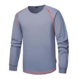 DPSAFETY FR Shirt 6 oz 100% Cotton Fire Resistant Shirts for Men, CAT2 Welding Safety Shirt Light Weight Flame Resistant Shirts(Pale Blue,5XL)