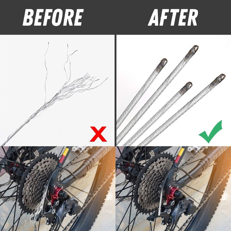 Laxzo ® 2Pcs Universal Bicycle Brake Cables, 1100mm Front &
