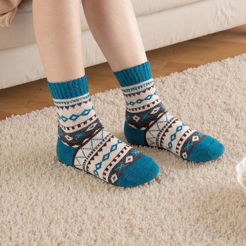 Comfoex Kids Wool Socks Warm Thick Thermal Cozy Soft Crew