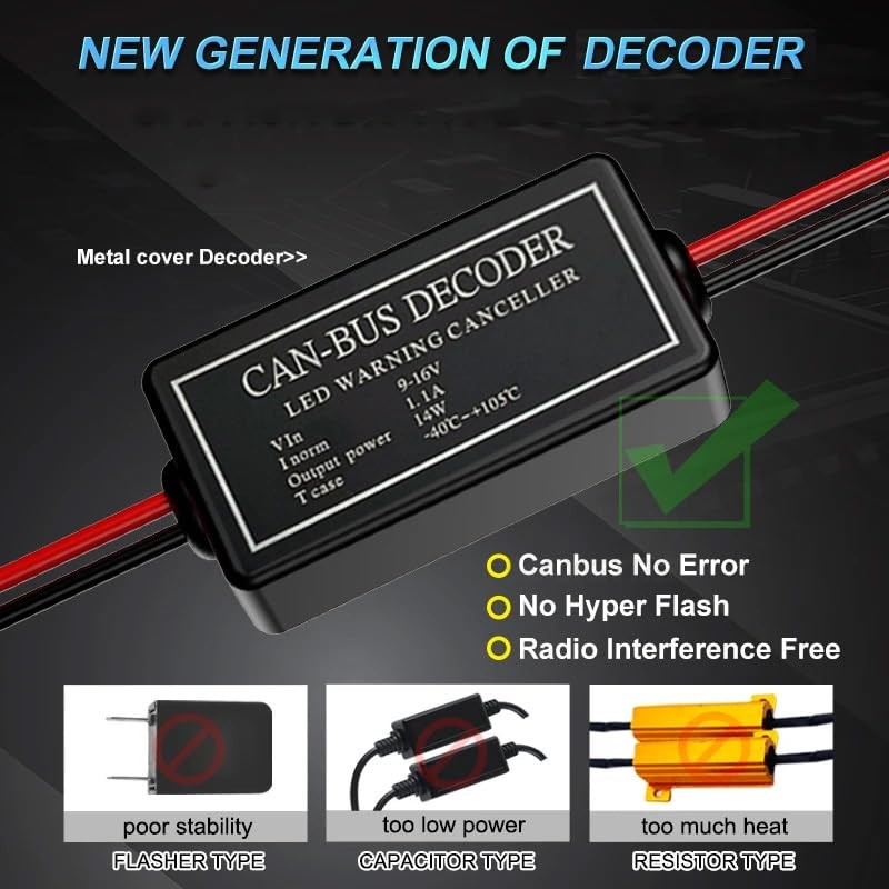 7440 LED Decoder Canbus Warning Canceller Resistor Fix T20 7441