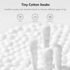 500pcs Tiny Cotton Buds, with Round & Spiral, Suitable for