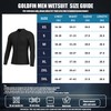 GoldFin Mens Wetsuit Top, 3mm Wetsuits Men Neoprene Jacket Long