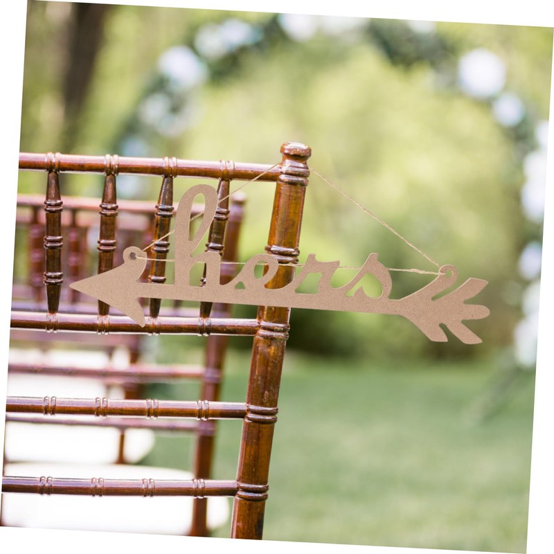 Mipcase 3sets His and Hers Wedding Chair Sign Decor for