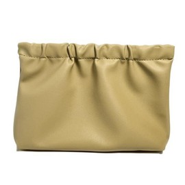 Hijolla Cosmetic Bag Self-closing Portable Travel Mini Pouch S, Khaki