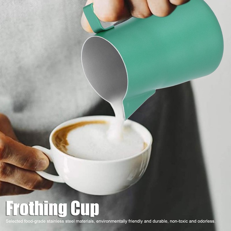 Stainless Steel Coffee Milk Cup Frothing Pitcher Jug Latte Art